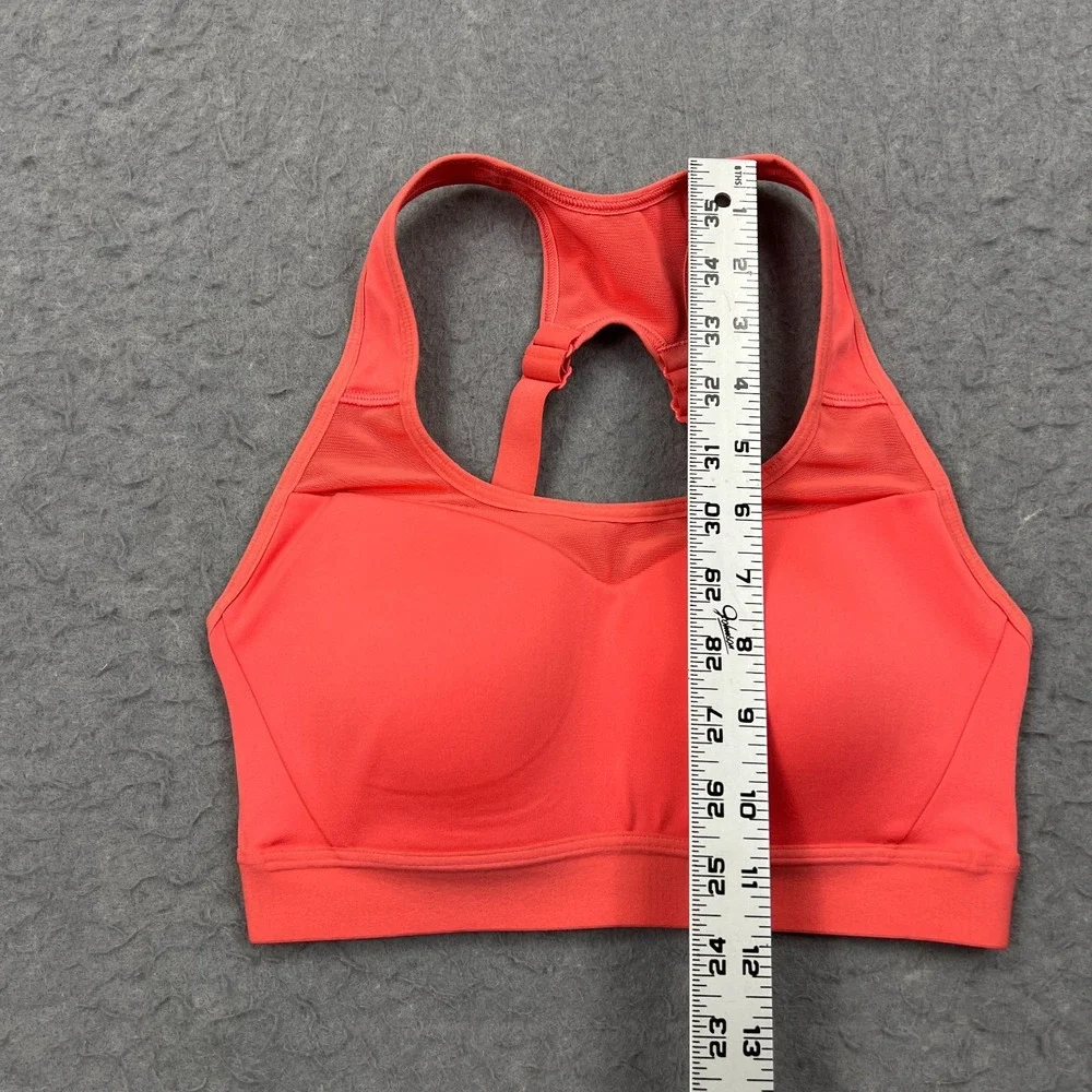 Gymshark Sport Bra Womens XS Coral High Support Open Back‎ Padded Adjustable